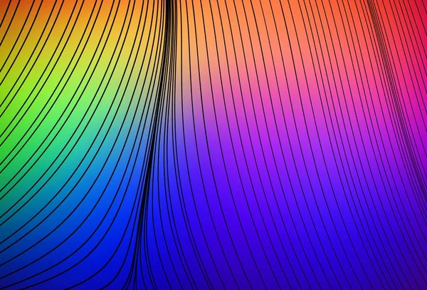 Fond Vectoriel Multicolore Foncé Avec Des Lignes Douces Illustration Créative — Image vectorielle
