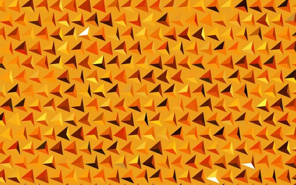 Fundo Vetor Laranja Escuro Com Linhas Triângulos Ilustração Abstrata Moderna — Vetor de Stock