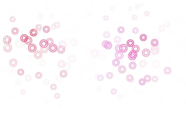 Fondo Vectorial Rosa Claro Con Burbujas Hermosa Ilustración Color Con — Vector de stock