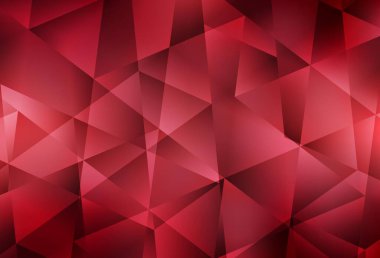 Açık kırmızı vektör soyut çokgen arkaplan. Gradyanı olan zarif parlak çokgen çizimi. İşiniz için en iyi üçgen tasarım.