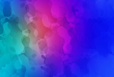 Açık mavi, Memphis şekilli kırmızı vektör arkaplan. Soyut gradyan şekilli basit renkli çizimler. Bir cep telefonu için arka plan.