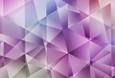 Açık Mor, pembe vektör çokgen arkaplan. Soyut ve üçgenli renkli çizimler. Dizaynınız için üçgen desen.