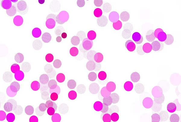 Light Pink Vektor Háttér Buborékok Illusztráció Ragyogó Színes Absztrakt Körökkel — Stock Vector
