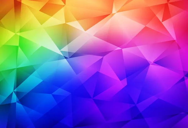 Vetor Multicolor Escuro Brilhando Fundo Triangular Ilustração Abstrata Colorida Com —  Vetores de Stock