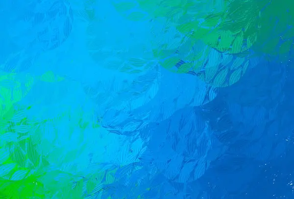 Azul Claro Textura Vetorial Verde Com Formas Abstratas Ilustração Com — Vetor de Stock