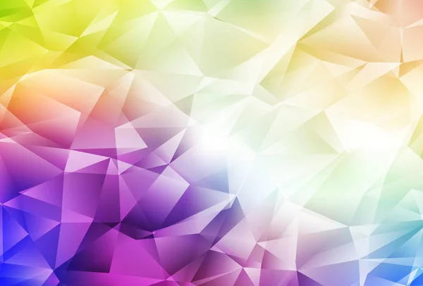 Light Multicolor Vektor Abstrakt Polygonalt Mönster Geometrisk Illustration Origami Stil — Stock vektor