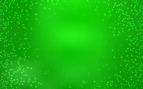 Patrón Vectorial Verde Claro Con Estrellas Del Cielo Nocturno Ilustración — Vector de stock