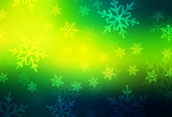 Verde Escuro Padrão Vetor Amarelo Estilo Natal Modernas Formas Abstratas —  Vetores de Stock