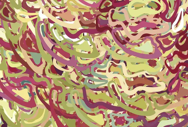 Dunkler Mehrfarbiger Vektorhintergrund Mit Gebogenen Linien Eine Leuchtende Illustration Die — Stockvektor