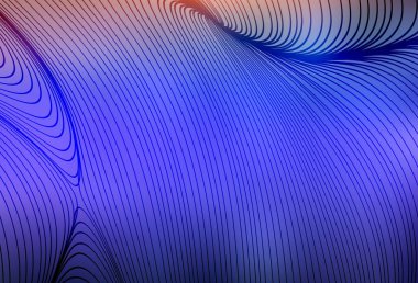 Eğri çizgileri olan açık mor vektör düzeni. Soyut tarzda gradyan çizgilerle akıllı illüstrasyon. Reklamınız için yepyeni tasarım..