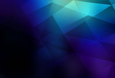 Koyu mavi vektör çokgen desen. Çokgen biçiminde, gradyan ile renkli çizimler. Pankartın için tamamen yeni bir şablon.