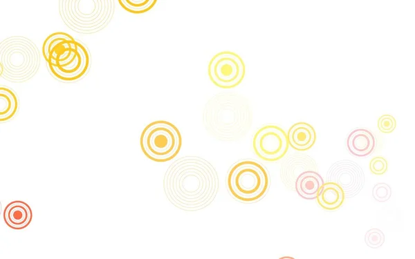 Açık Pembe Noktalı Sarı Vektör Arkaplan Bulanık Dekoratif Tasarım Baloncuklu — Stok Vektör