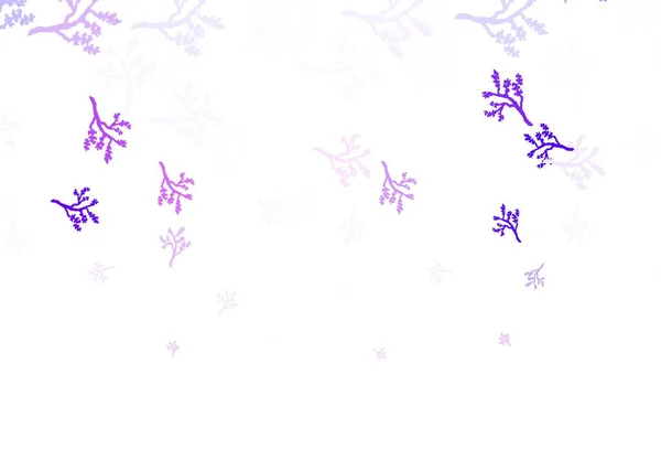 Luz Fundo Vetor Roxo Doodle Com Sakura Ilustração Abstrata Com — Vetor de Stock