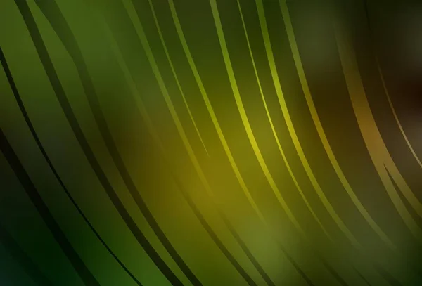 Dunkelgrüne Gelbe Vektorschablone Mit Schiefen Linien Eine Umlaufende Abstrakte Illustration — Stockvektor