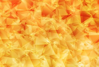 Açık sarı vektör çokgen arkaplan. Origami tarzında gradyan ile geometrik çizim. İşiniz için yepyeni bir tasarım..