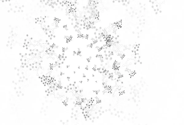 光灰矢量背景与人工智能数据 带有渐变线和圆点的彩色人工智能结构 描述网络创新的设计 — 图库矢量图片
