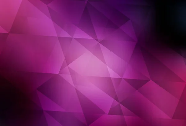 Dark Purple Vetor Rosa Brilhando Layout Triangular Ilustração Abstrata Poligonal — Vetor de Stock