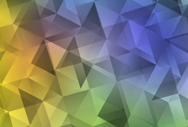Ljus Flerfärgad Vektor Lutning Trianglar Mall Helt Färg Illustration Polygonal — Stock vektor