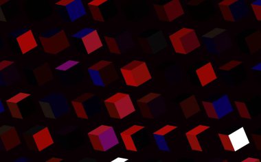 Koyu pembe, eşkenar dörtgenli kırmızı vektör şablonu. Dikdörtgenli soyut gradyan çizimi. Reklamınız, posteriniz, afişiniz için en iyi tasarım.