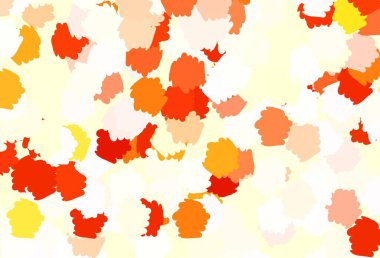 Açık kırmızı, soyut şekilli sarı vektör arkaplan. Rastgele şekillerle soyut tarzda dekoratif tasarım. Duvar kağıtları için zarif tasarım.