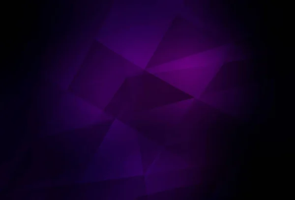 暗紫色のベクトルが三角形の背景を照らす エレガントな三角形で抽象的なイラストをキラキラ ブランドブックの新しいテンプレート — ストックベクタ