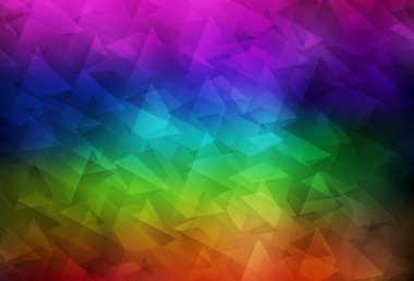 Eşkenar dörtgenli Dark Multicolor vektör arkaplanı. Dikdörtgenli soyut gradyan çizimi. İş ilanları, broşürler, broşürler için desen