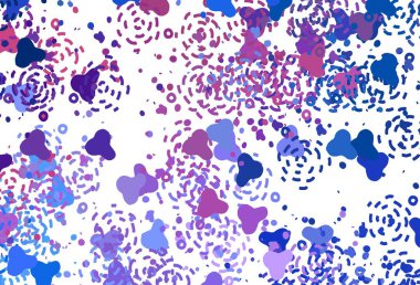 Açık mavi, Memphis şekilli kırmızı vektör arkaplan. Soyut gradyan şekilli basit renkli çizimler. Web siteniz için basit tasarım.