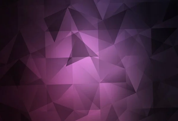 ダークピンクベクトル三角形モザイク背景 グラデーションの多角形の抽象イラスト あなたのリーフレットのための全く新しいデザイン — ストックベクタ