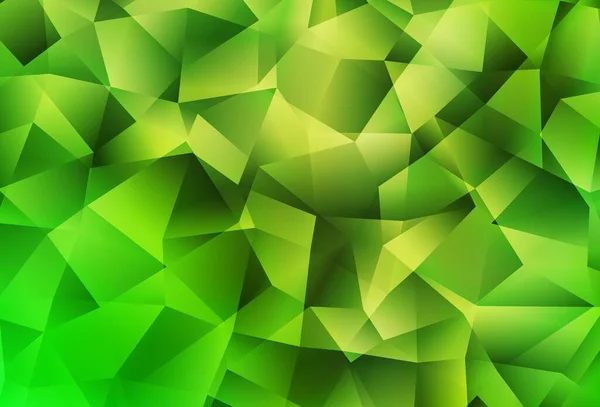 Verde Chiaro Vettore Giallo Sfondo Mosaico Astratto Illustrazione Colori Completamente — Vettoriale Stock