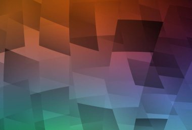 Açık yeşil, çizgileri ve dikdörtgenleri olan kırmızı vektör düzeni. Dikdörtgen şekilli soyut çizimler. Reklamınız, posteriniz, afişiniz için en iyi tasarım.