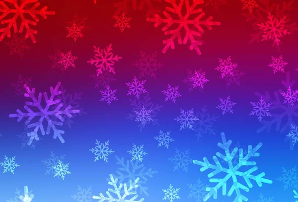 Hellblaue Rote Vektorschablone Karnevalsstil Eine Kluge Illustration Mit Weihnachtlichen Elementen — Stockvektor