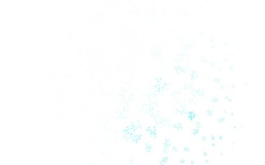 Açık mavi, yeşil vektör arkaplan ve yapay zeka formları. Soyut şablondaki yapay zeka şekilleriyle parlayan illüstrasyon. Zeka ve yenilik reklamları için şablon.