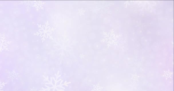 Astratto Anno Nuovo Natale Sfondo Colorato Con Fiocchi Neve — Video Stock