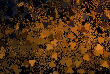 Soyut şekilli koyu turuncu vektör arkaplan. Modern tarzda değişen renkli kaotik formlar. Bir cep telefonu için arka plan.