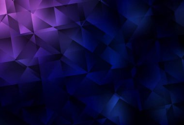 Koyu mor, pembe vektör düşük polimerli doku. Gradyanı olan zarif parlak çokgen çizimi. Pankartın için tamamen yeni bir şablon.