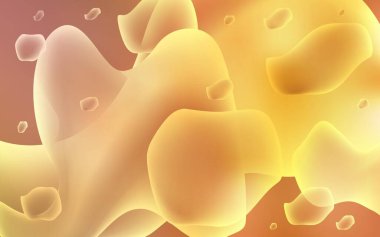 Kabarcık şekilli hafif turuncu vektör arkaplanı. Soyut memphis tarzında renkli bir çizim. İş tasarımınız için Memphis tarzı.