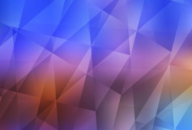 Açık mavi, sarı vektör soyut çokgen desen. Üçgenlerden oluşan parlayan çokgen çizimler. Pankartın için tamamen yeni bir şablon.