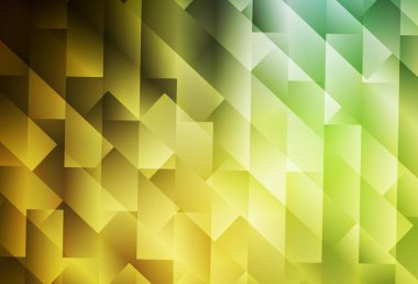 Koyu yeşil, eşkenar dörtgenli sarı vektör şablonu. Renkli dikdörtgenlerle modern soyut çizimler. Şablon bir arkaplan olarak kullanılabilir.
