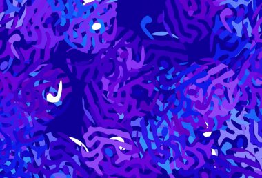 Açık pembe, soyut şekilli mavi vektör arkaplan. Rastgele şekillerle soyut tarzda dekoratif tasarım. Duvar kağıtları için zarif tasarım.