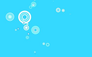 Açık mavi, küreli yeşil vektör deseni. Bulanık dekoratif tasarım baloncuklu soyut tarzda. Fütürist reklamlar ve kitapçıklar için şablon.