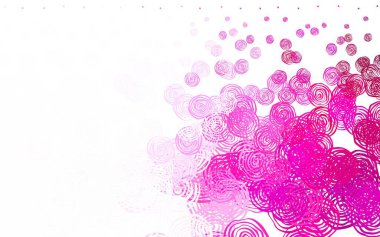 Açık pembe vektör, güllü zarif bir şablon. Beyaz arka planda doğal bir çiçek. İş tasarımınız için yepyeni bir tarz.