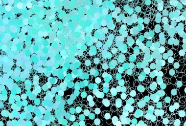 Lekeli koyu yeşil vektör arka planı. Doğa tarzında bulanık halkaları olan güzel renkli çizimler. Fütürist reklamlar ve kitapçıklar için şablon.