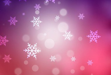 Koyu mor, karnaval tarzında pembe vektör şablonu. Modern soyut Noel ruh hali şekilleri. Reklamlar, posterler, kitap afişleri için desen.