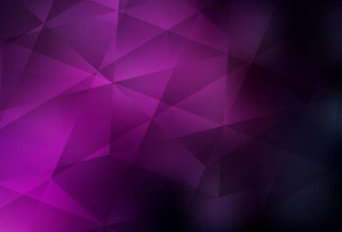 Koyu pembe vektör üçgen çizim. Origami tarzında gradyan ile geometrik çizim. İşiniz için en iyi üçgen tasarım.