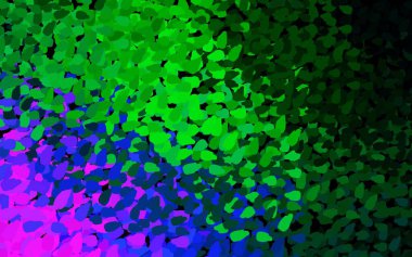 Koyu pembe, Memphis şekilli yeşil vektör arkaplan. Modern tarzda değişen renkli kaotik formlar. İşiniz için en iyi akıllı tasarım.