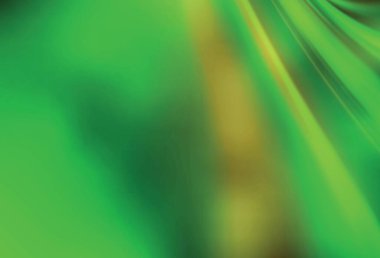 Açık yeşil, sarı vektör bulanık parlak soyut şablon. Gradyan tasarımlı, soyut, ışıltılı çizimler. Marka kitabı için zarif bir arkaplan.