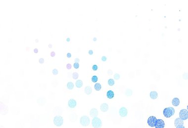 Açık mavi, benekli sarı vektör arka plan. Renkli su damlaları olan modern soyut çizimler. Marka kitabınız için yeni şablon.