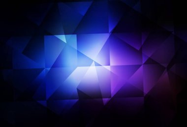 Koyu pembe, mavi vektör eğimli üçgen dokusu. Origami stilinde gradyan ile yaratıcı geometrik illüstrasyon. Arkaplanlarınız için desenli desen.