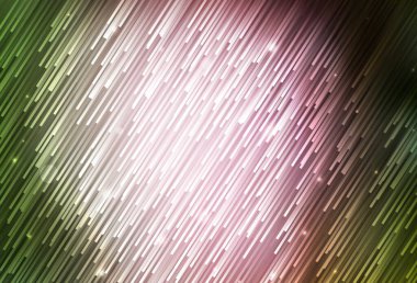 Açık yeşil, düz çizgileri olan kırmızı vektör düzeni. Soyut şablon üzerinde çizgileri olan renkli, parlak bir illüstrasyon. Güzel geçmişiniz için şablon.