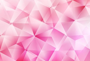 Açık pembe vektör çokgen arkaplan. Çokgen soyut çizim ve gradyan. Pankartın için tamamen yeni bir şablon.